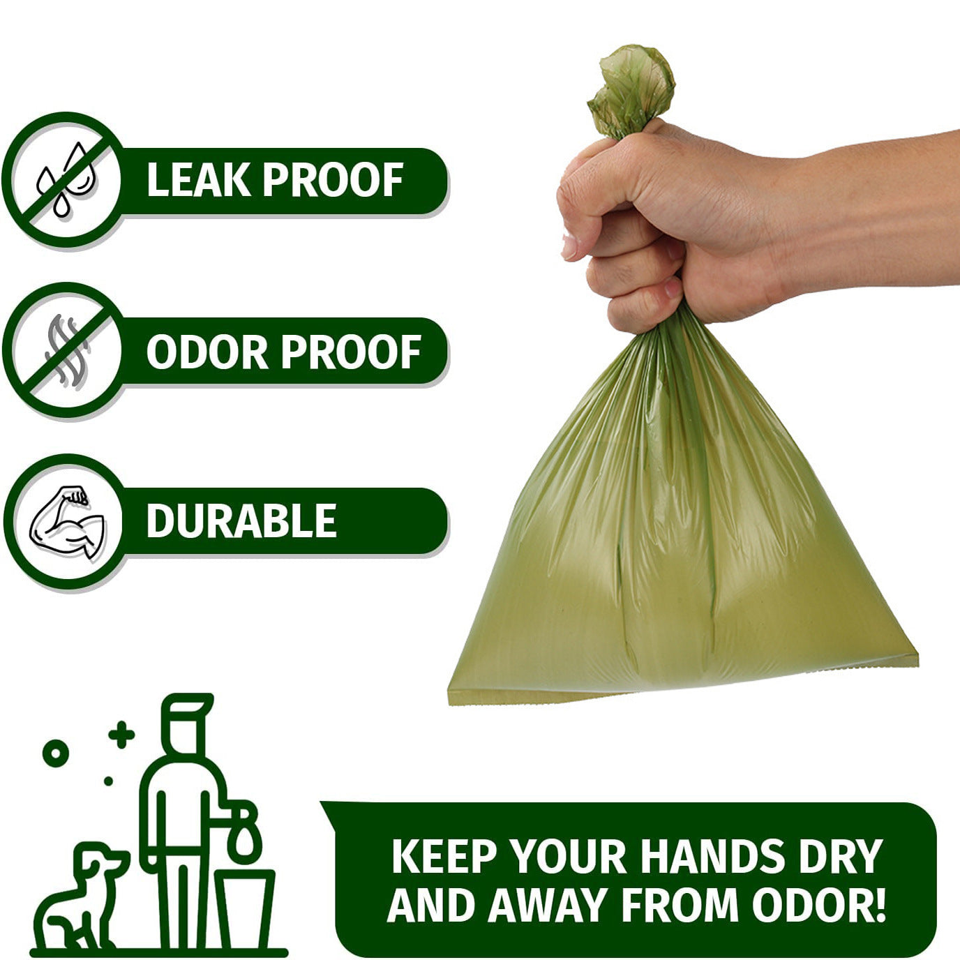 Extra Thick Dog Waste Bags Leak-Proof