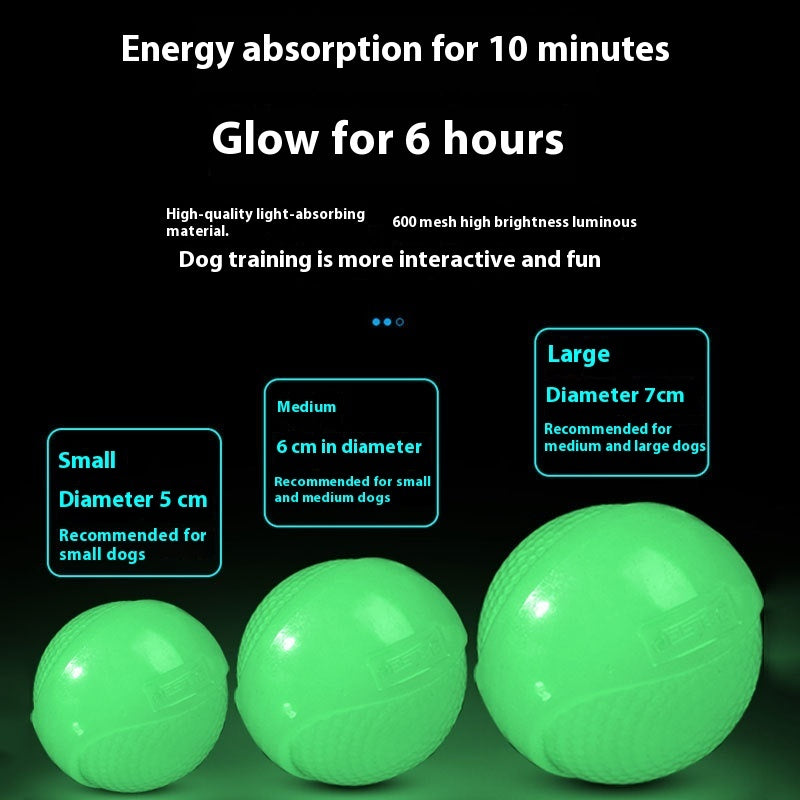 Safe glow rubber ball for dogs