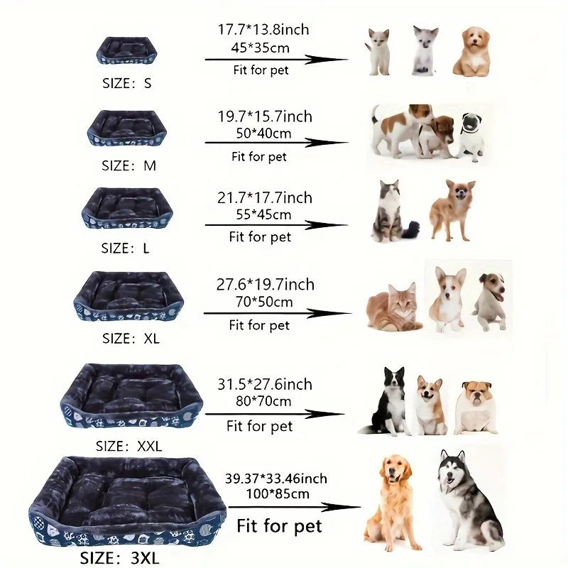 Soft, Warm, Washable Cotton Dog Bed