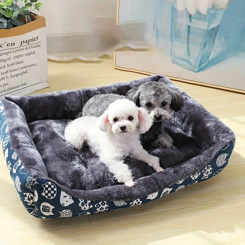 Soft, Warm, Washable Cotton Dog Bed