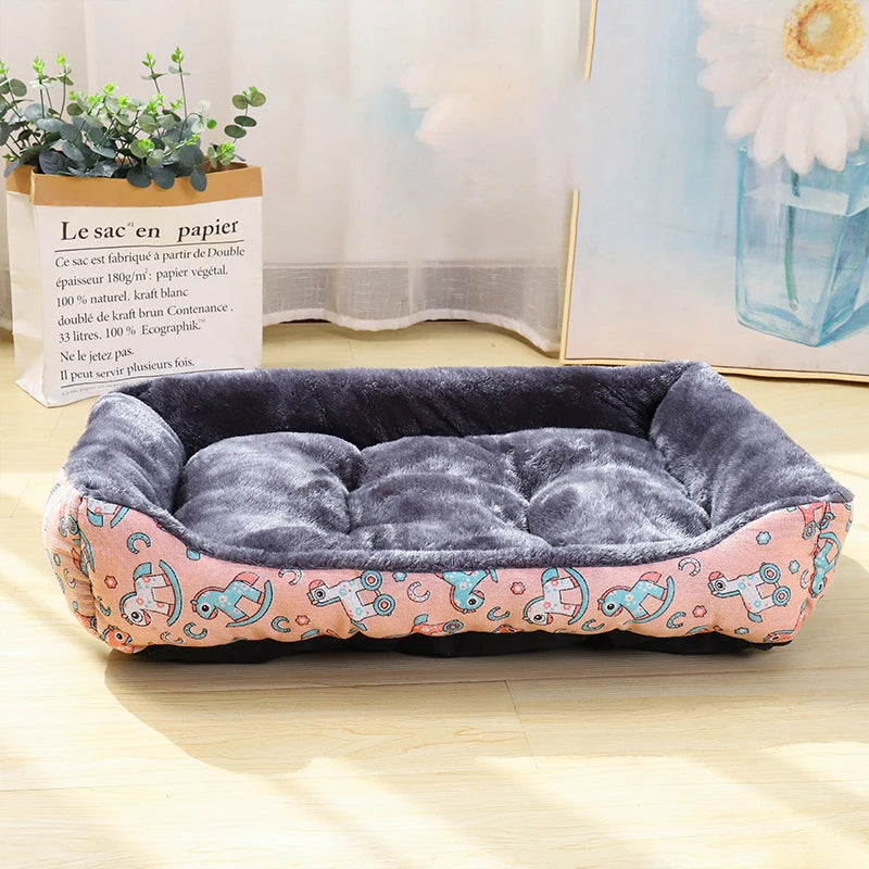 Soft, Warm, Washable Cotton Dog Bed