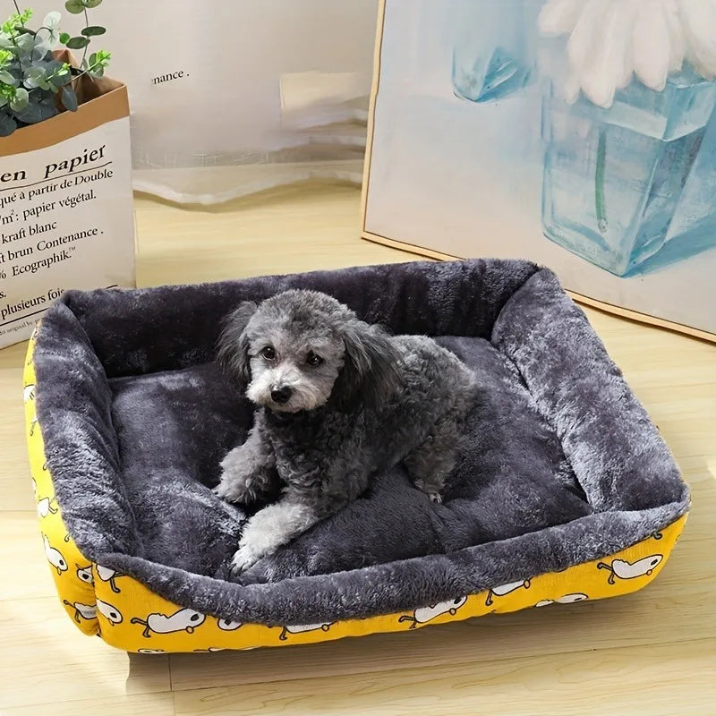 Soft, Warm, Washable Cotton Dog Bed