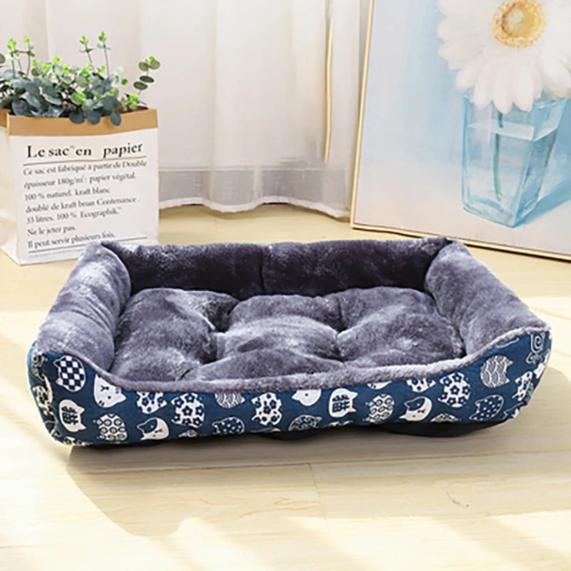 Soft, Warm, Washable Cotton Dog Bed