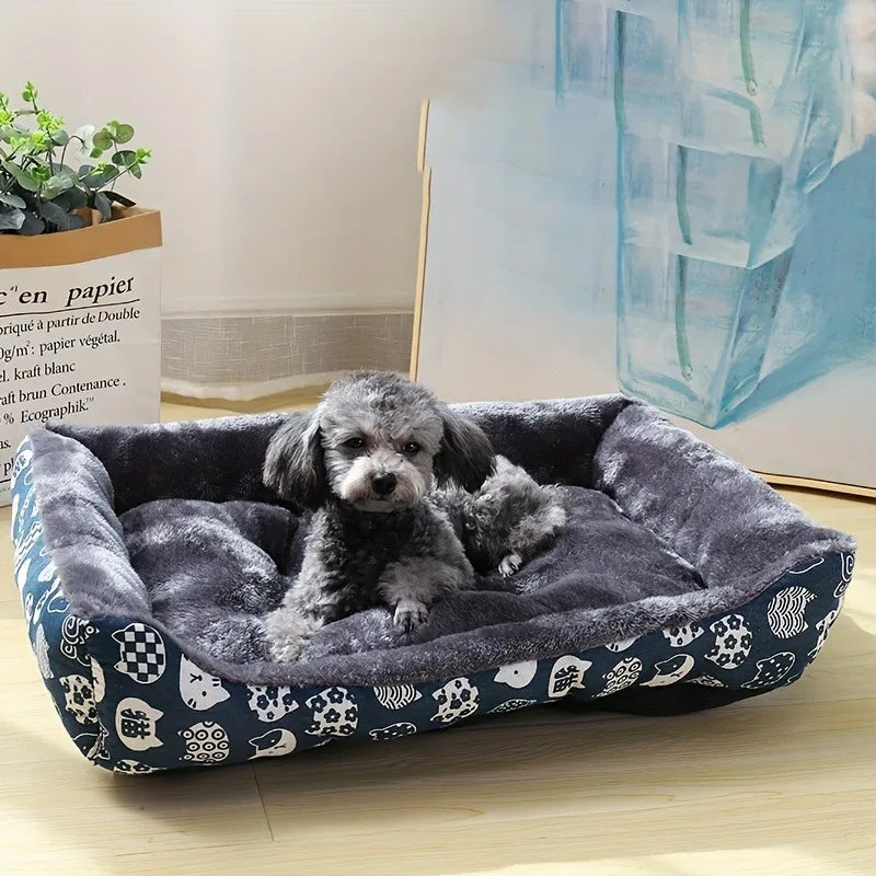 Soft, Warm, Washable Cotton Dog Bed