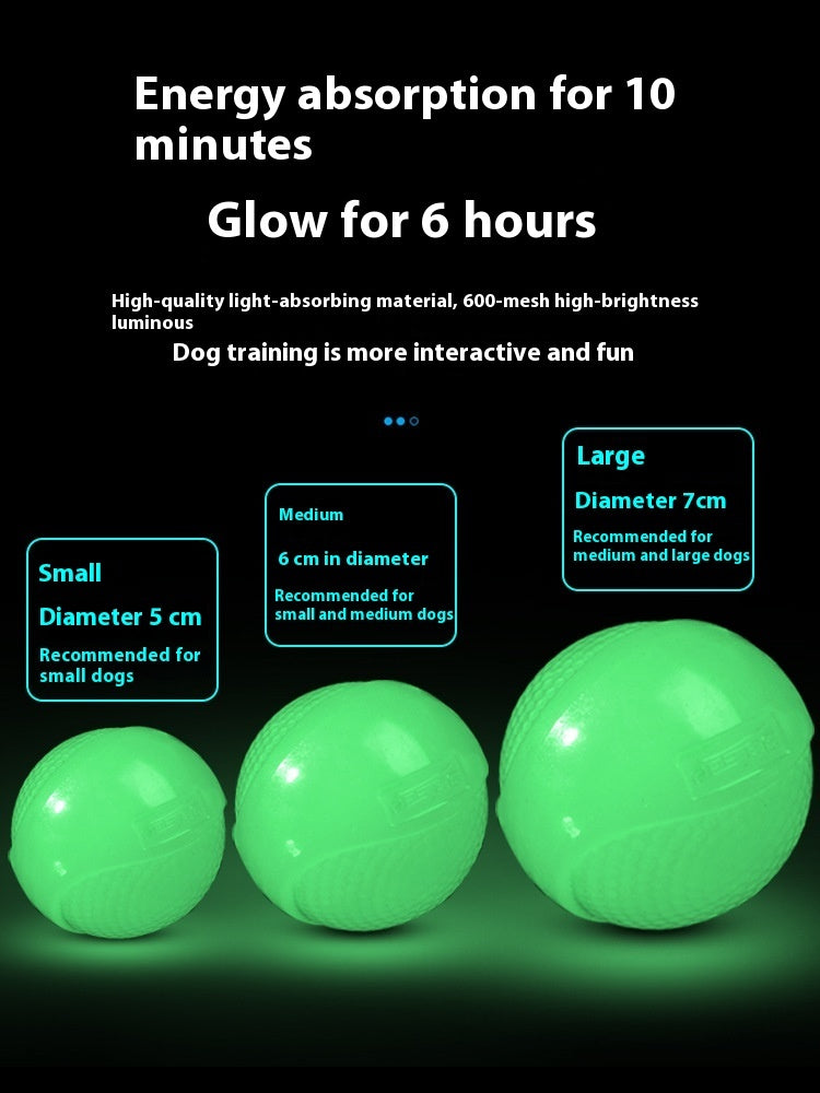 Safe glow rubber ball for dogs